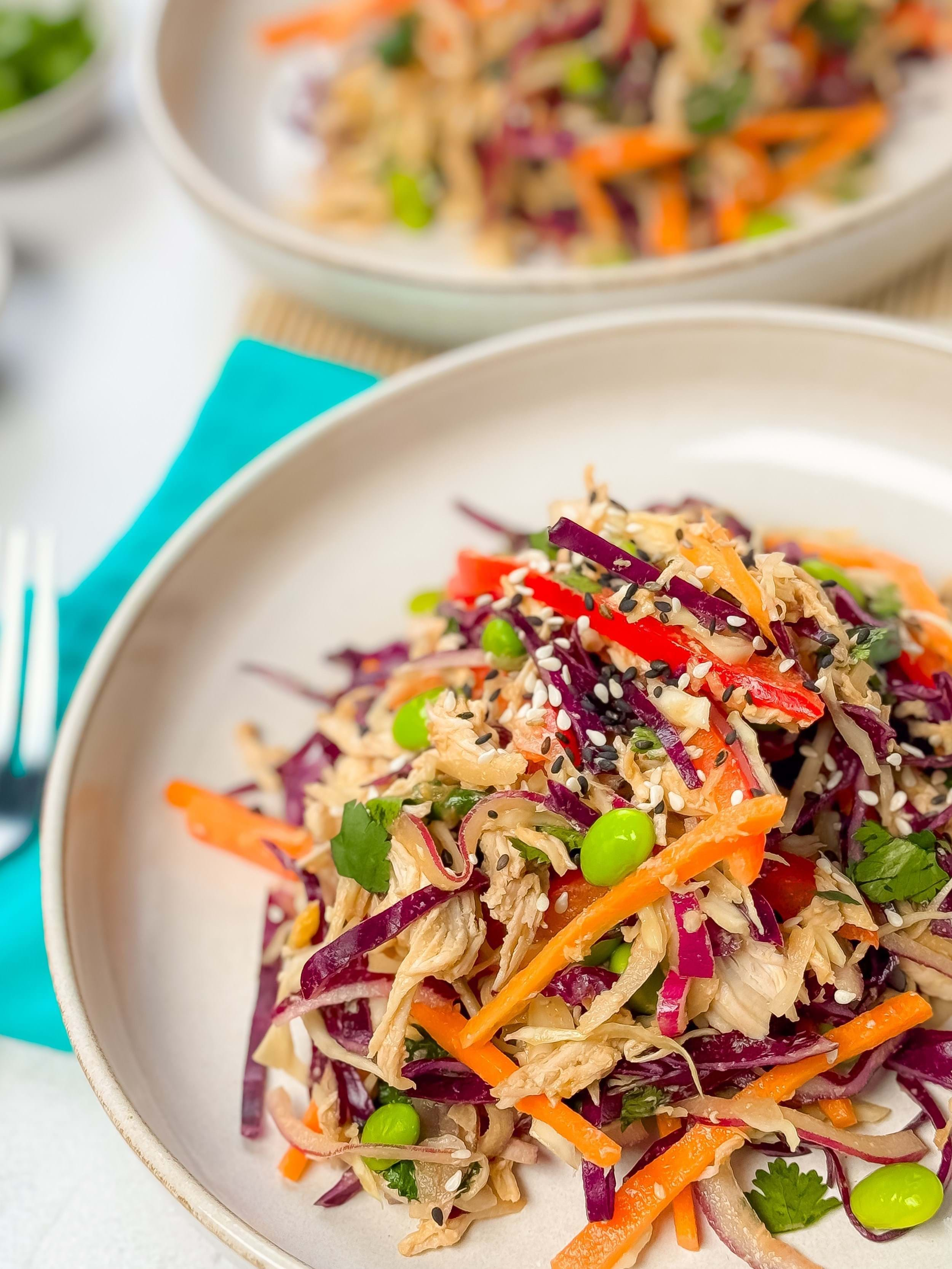 Chicken Satay Slaw Salad Recipe | PureGym