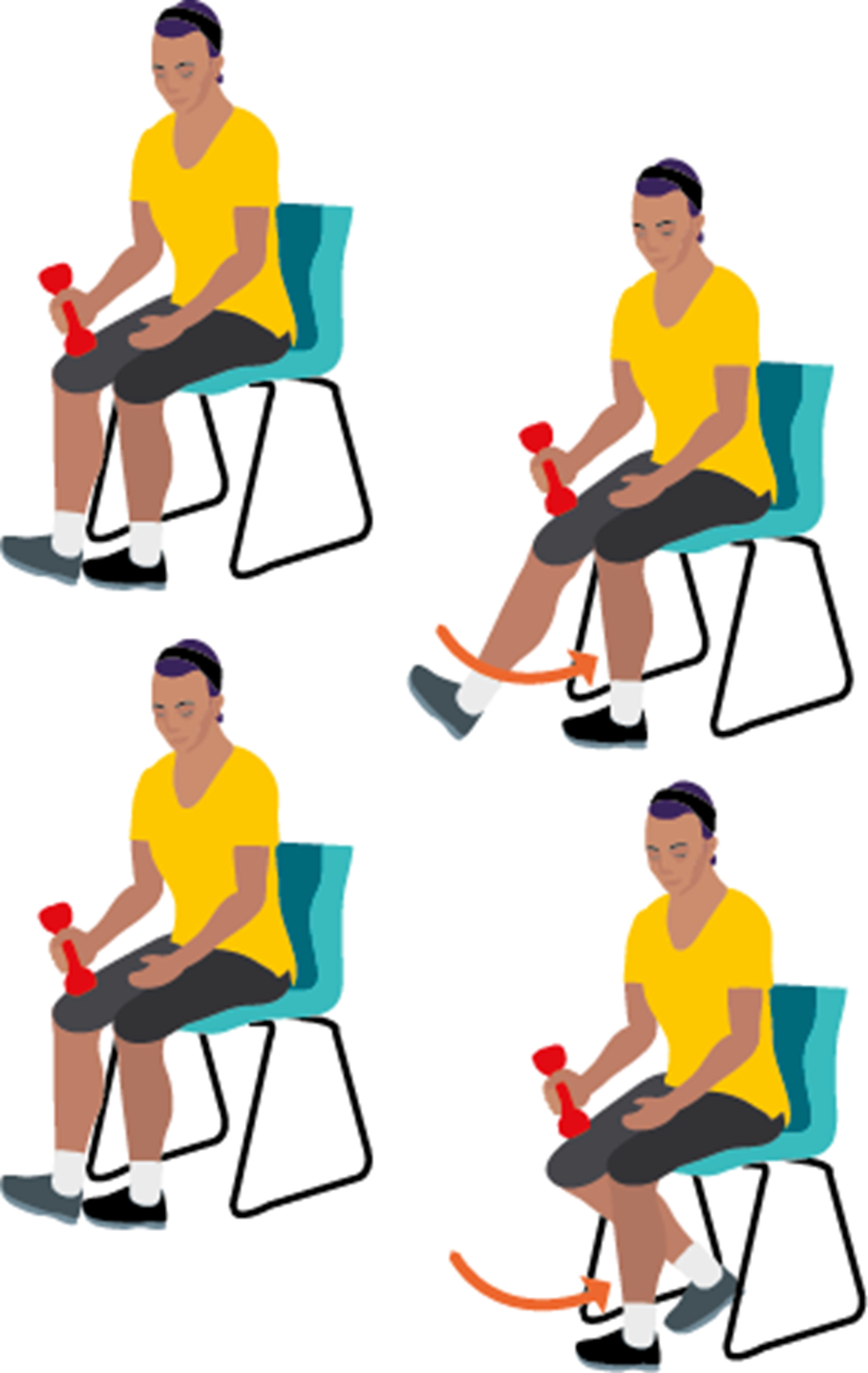 Heel tap / toe tap - seated exercises for seniors