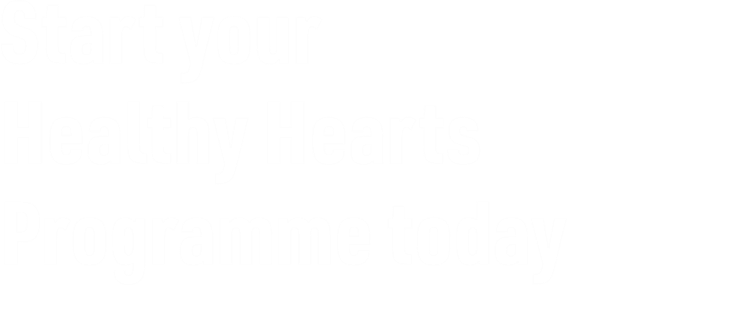 Start your Healthy Hearts Programme today