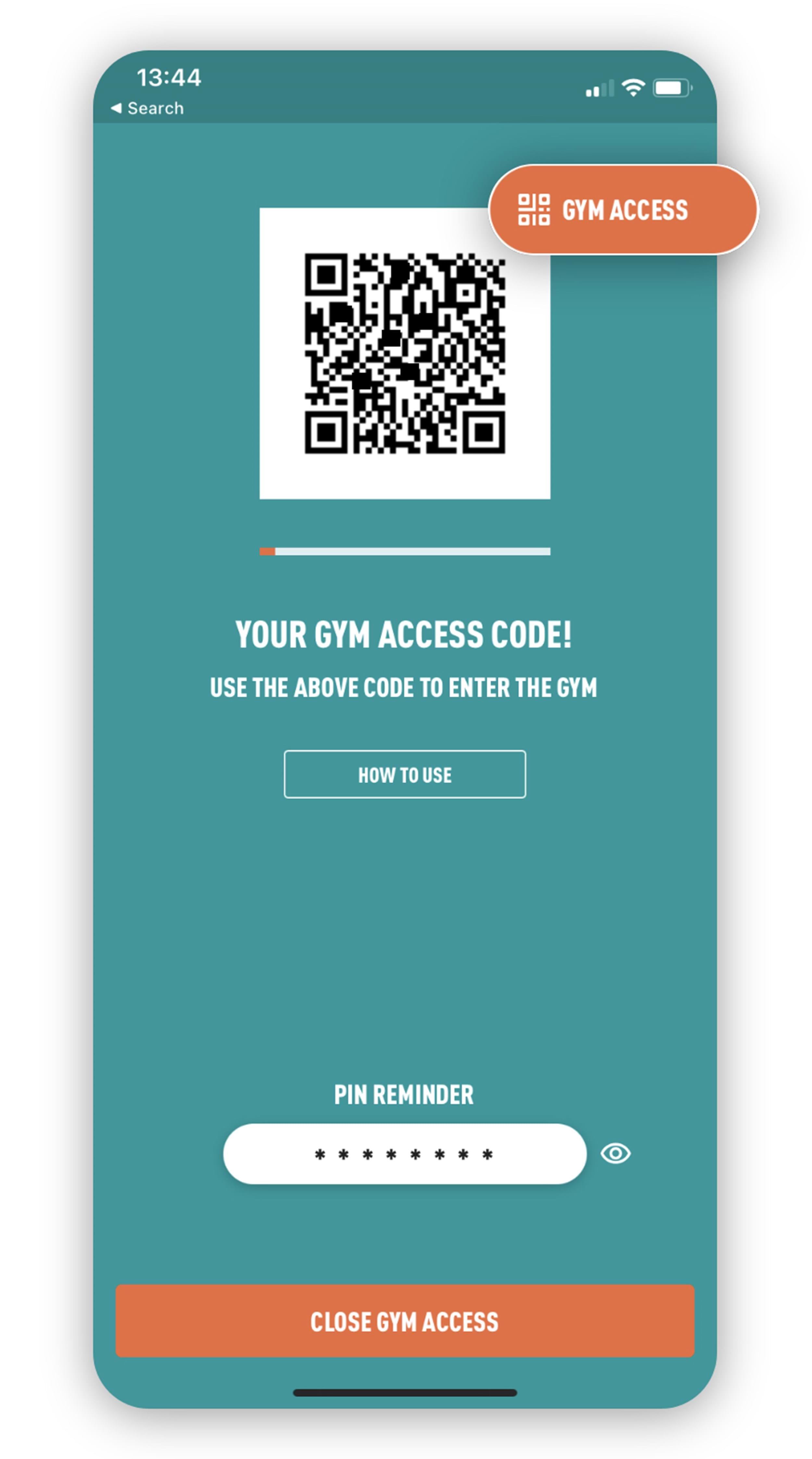 PureGym App Contactless Entry