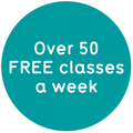 Over 50 free classes a week